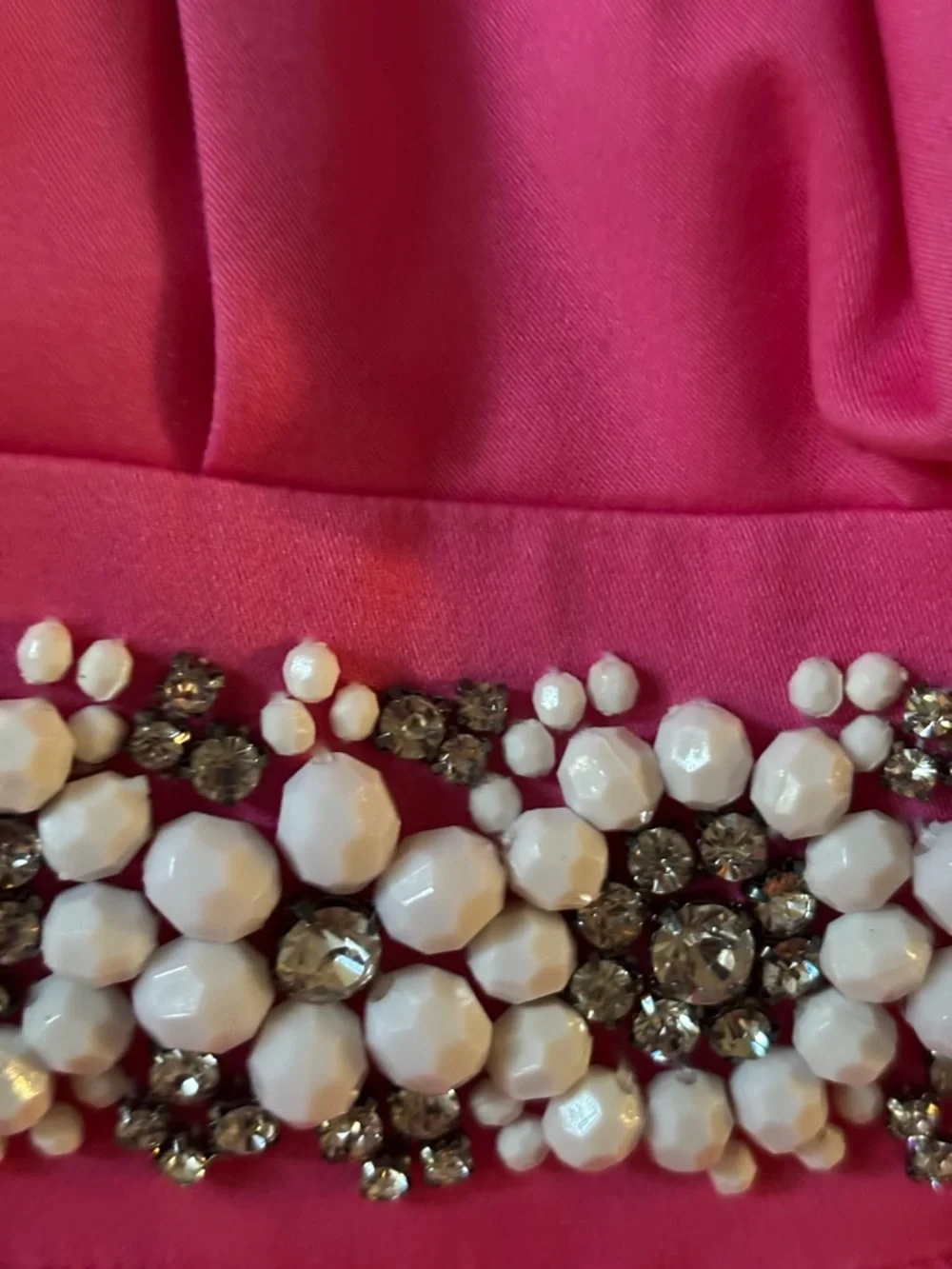 Lilly Pulitzer Pink Strapless Pearl-Embellished Faux-Wrap Dress - Picture 8 of 12